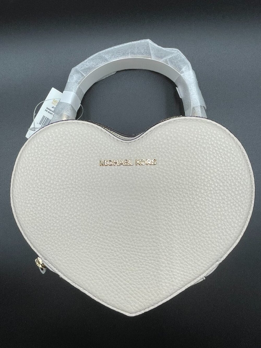 NWT Michael Kors Jet Set Travel Small Heart Crossbody Bag - Light Cream